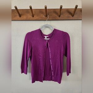 Halogen Purple Cardigan Sweater